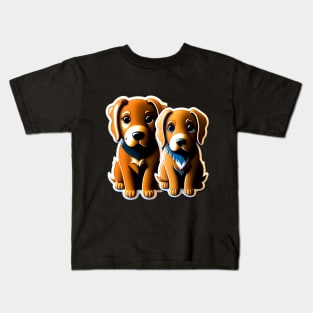 Two Pals: Inseparable Canine Best Friends Kids T-Shirt
